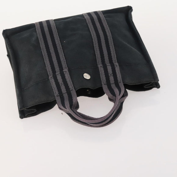 HERMES Fourre Tout Handtas katoen 4 Stuks Zwart Rood grijs Auth ti3922