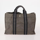 HERMES Fourre Tout Handtas katoen 4 Stuks Zwart Rood grijs Auth ti3922-8