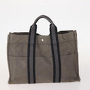 HERMES Fourre Tout Handtas katoen 4 Stuks Zwart Rood grijs Auth ti3922-9