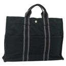 HERMES Fourre Tout MM Tote Bag cotton Black Auth ti3923A-1