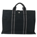 HERMES Fourre Tout MM Tote Bag cotton Black Auth ti3923A-13