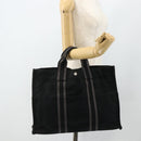 HERMES Fourre Tout MM Tote Bag cotton Black Auth ti3923A-21