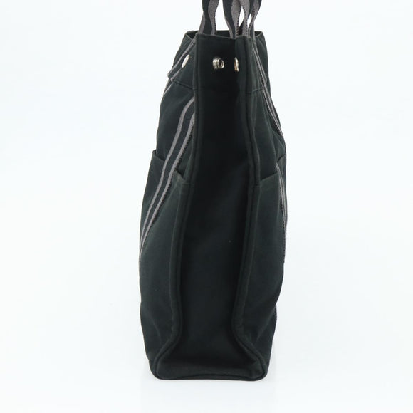 HERMES Fourre Tout MM Tote Bag cotton Black Auth ti3923A