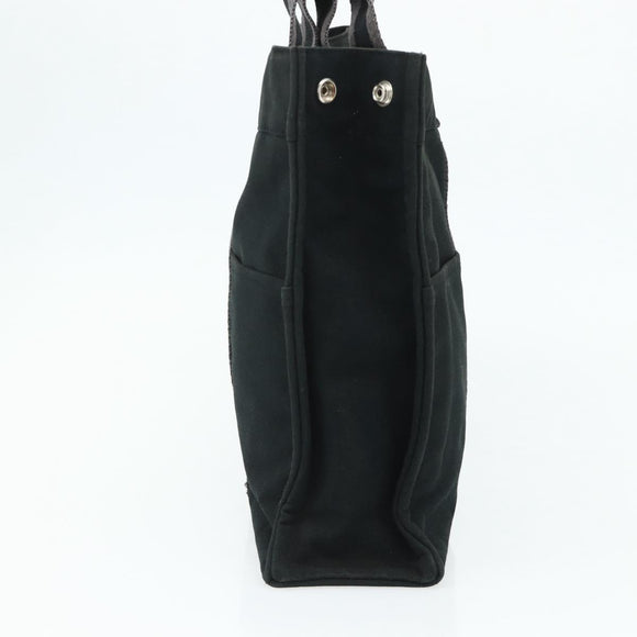 HERMES Fourre Tout MM Tote Bag cotton Black Auth ti3923A