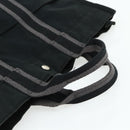 HERMES Fourre Tout MM Tote Bag cotton Black Auth ti3923A-7