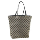 GUCCI GG Canvas Tote Bag Black Gold 002 1098 Auth ti3925-1