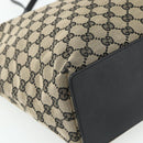 GUCCI GG Canvas Tote Bag Black Gold 002 1098 Auth ti3925-11