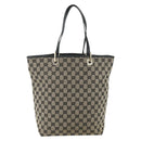 GUCCI GG Canvas Tote Bag Black Gold 002 1098 Auth ti3925-2