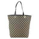 GUCCI GG Canvas Tote Bag Black Gold 002 1098 Auth ti3925-3