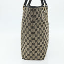 GUCCI GG Canvas Tote Bag Black Gold 002 1098 Auth ti3925-4