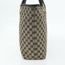 GUCCI GG Canvas Tote Bag Black Gold 002 1098 Auth ti3925-5
