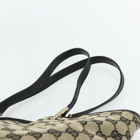 GUCCI GG Canvas Tote Bag Black Gold 002 1098 Auth ti3925