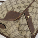 GUCCI GG Supreme Web Sherry Line Hand Bag PVC 2way Beige Gold Auth ti3926-13
