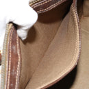 GUCCI GG Supreme Web Sherry Line Hand Bag PVC 2way Beige Gold Auth ti3926-22