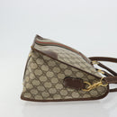 GUCCI GG Supreme Web Sherry Line Hand Bag PVC 2way Beige Gold Auth ti3926-4