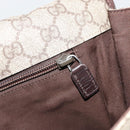 GUCCI GG Supreme Web Sherry Line Tas PVC Beige Zilver 145844 Auth ti3927-23