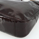 GUCCI Bamboo Bag Patent leather 2way Brown Gold 001 1705 1638 Auth ti3928-12