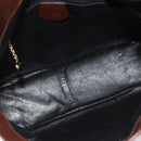 GUCCI Bamboo Bag Patent leather 2way Brown Gold 001 1705 1638 Auth ti3928-17