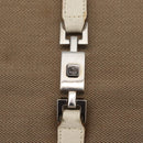 GUCCI Jackie Hand Bag Canvas Beige Silver 002 1065 Auth ti3929A-14