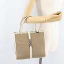 GUCCI Jackie Hand Bag Canvas Beige Silver 002 1065 Auth ti3929A-22