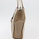 GUCCI Jackie Hand Bag Canvas Beige Silver 002 1065 Auth ti3929A-4