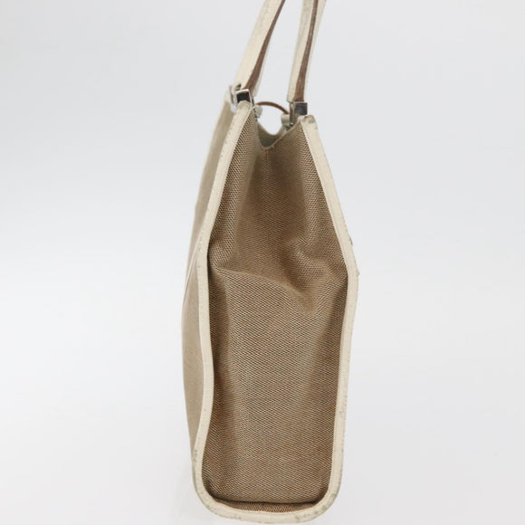 GUCCI Jackie Hand Bag Canvas Beige Silver 002 1065 Auth ti3929A