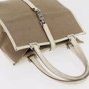 GUCCI Jackie Hand Bag Canvas Beige Silver 002 1065 Auth ti3929A-6