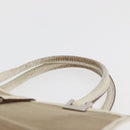 GUCCI Jackie Hand Bag Canvas Beige Silver 002 1065 Auth ti3929A-8