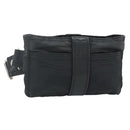 HERMES Acapulco Waist bag Nylon Black Auth ti3931-1