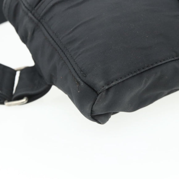 HERMES Acapulco Waist bag Nylon Black Auth ti3931