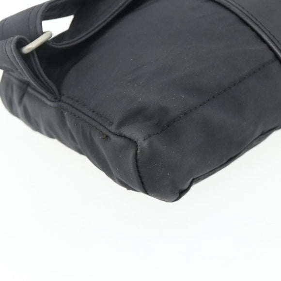 HERMES Acapulco Waist bag Nylon Black Auth ti3931