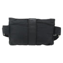 HERMES Acapulco Waist bag Nylon Black Auth ti3931-2