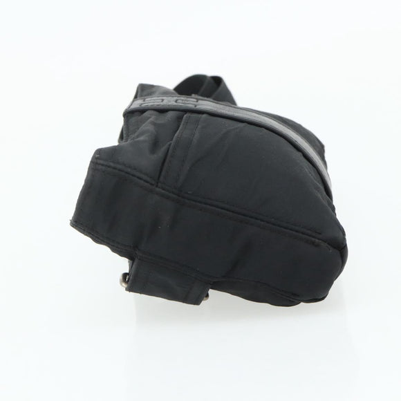 HERMES Acapulco Waist bag Nylon Black Auth ti3931