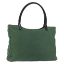 PRADA Tote Bag Nylon Green Black Auth ti3933-1