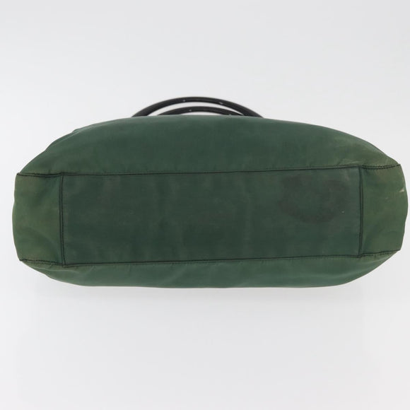 PRADA Tote Bag Nylon Green Black Auth ti3933