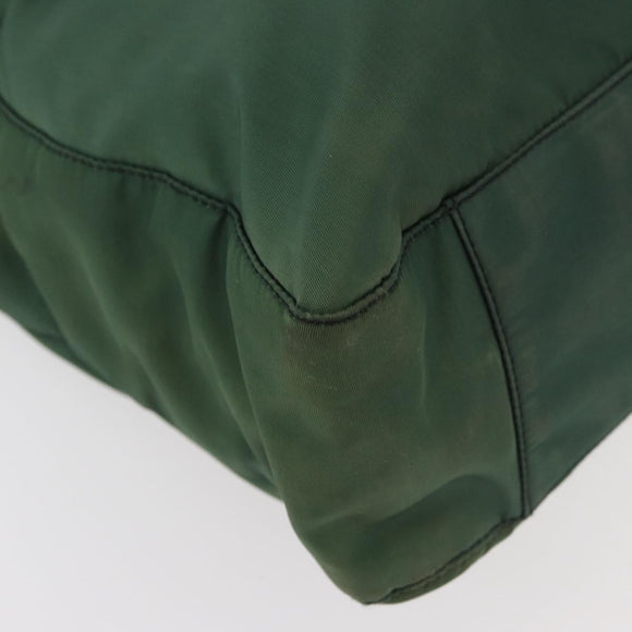 PRADA Tote Bag Nylon Green Black Auth ti3933