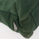 PRADA Tote Bag Nylon Green Black Auth ti3933-15