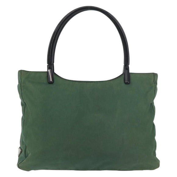 PRADA Tote Bag Nylon Green Black Auth ti3933