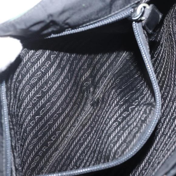 PRADA Tote Bag Nylon Green Black Auth ti3933