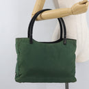 PRADA Tote Bag Nylon Green Black Auth ti3933-27