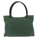 PRADA Tote Bag Nylon Green Black Auth ti3933-2