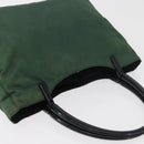PRADA Tote Bag Nylon Green Black Auth ti3933-7