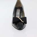 GIVENCHY Heel Patent leather Black Gold Auth ti3934-11