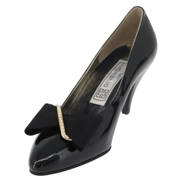 GIVENCHY Heel Patent leather Black Gold Auth ti3934 - 0