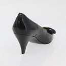 GIVENCHY Heel Patent leather Black Gold Auth ti3934-20