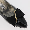 GIVENCHY Heel Patent leather Black Gold Auth ti3934-30