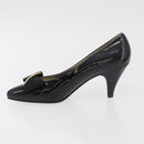 GIVENCHY Heel Patent leather Black Gold Auth ti3934-5