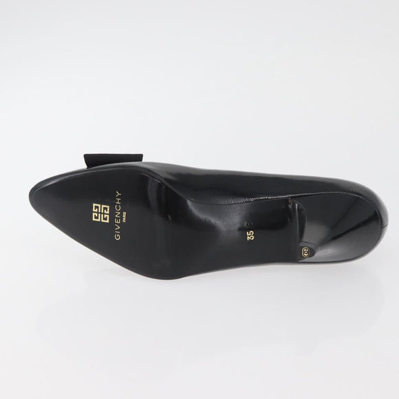 GIVENCHY Heel Patent leather Black Gold Auth ti3934