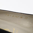 SAINT LAURENT Heel Leather Black Gold Auth ti3935-19