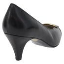 SAINT LAURENT Heel Leather Black Gold Auth ti3935-3